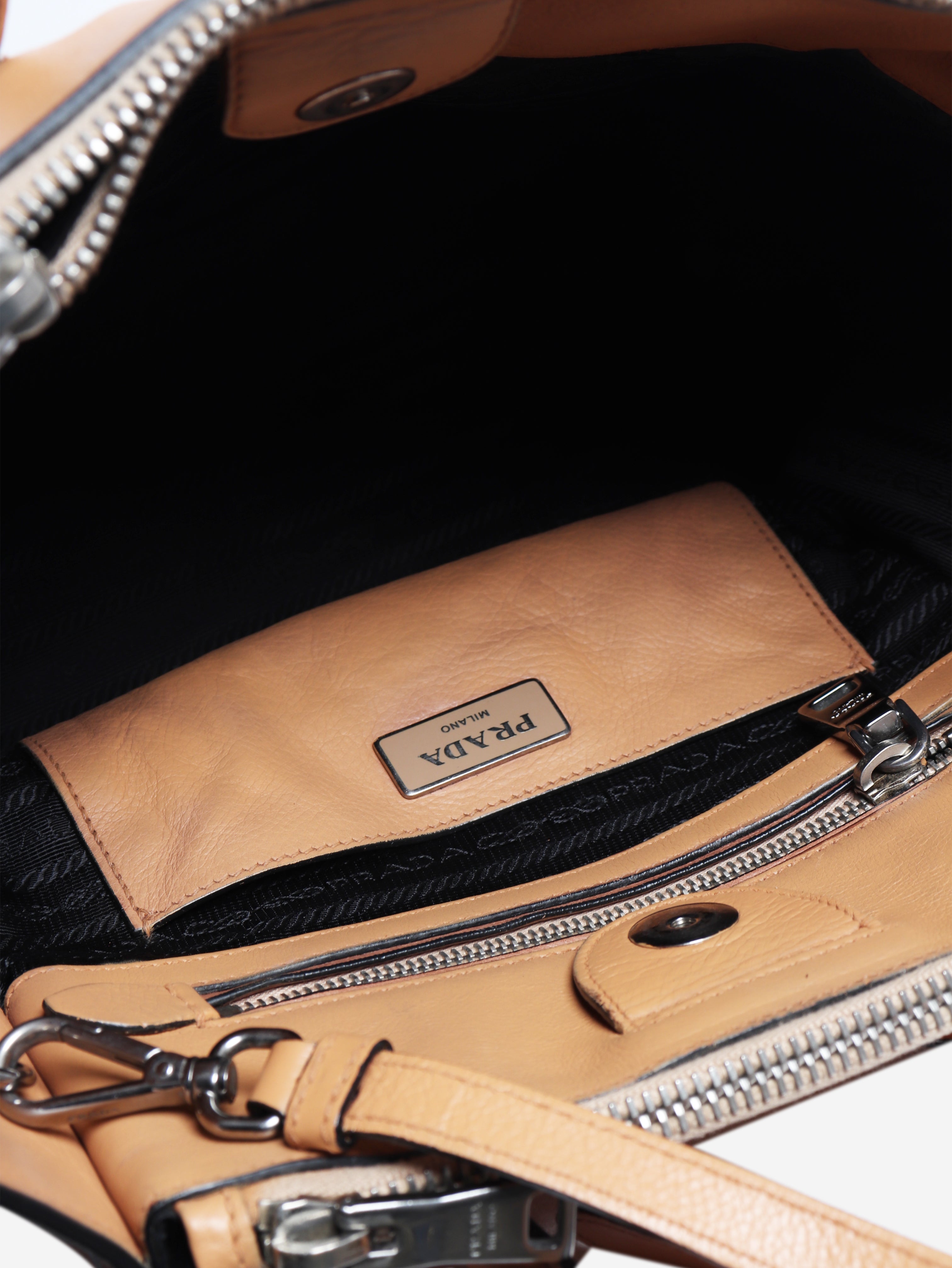 Tan Twin Pocket 2way bag