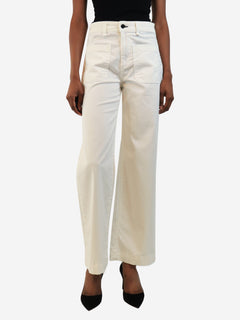 White patch-pocket jeans - size UK 8 Denim AskkNY 