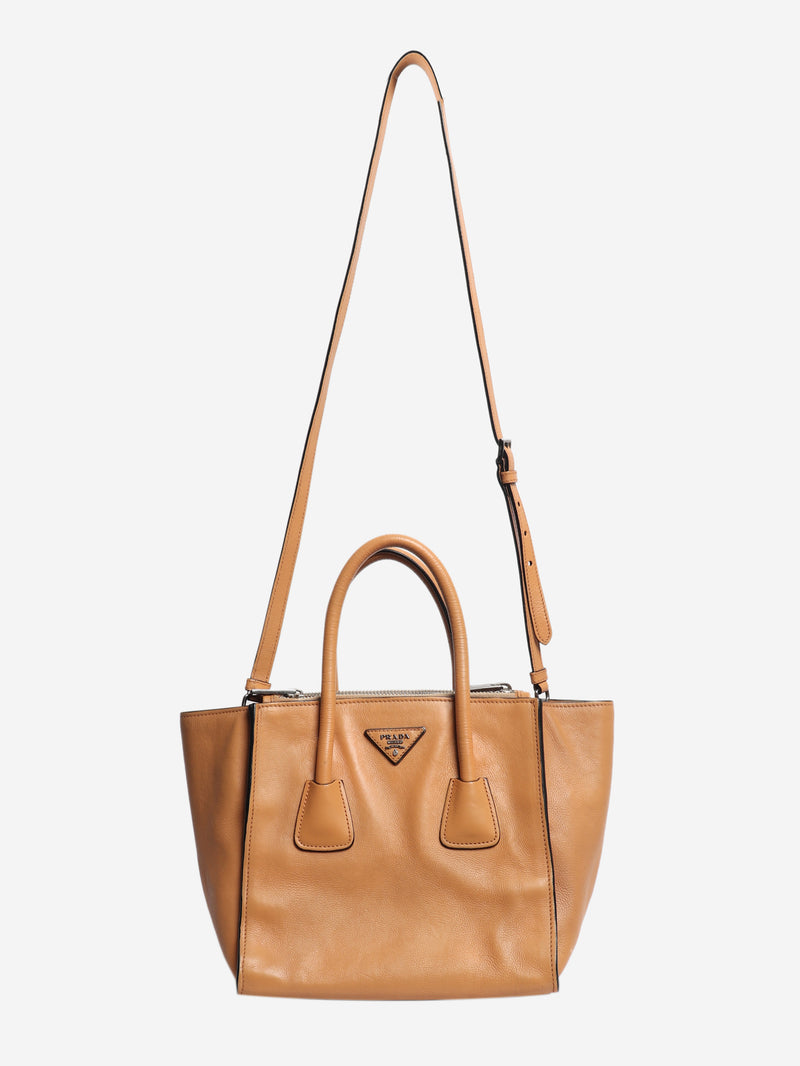 Tan Twin Pocket 2way bag