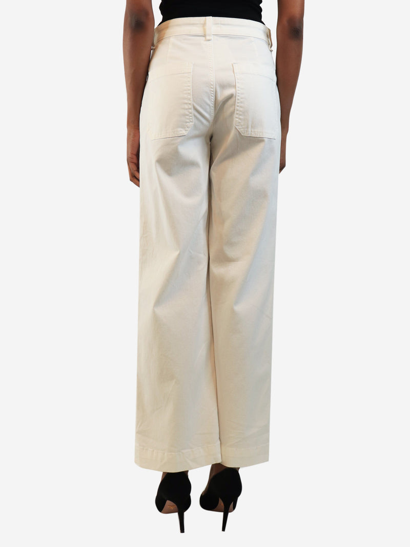 White patch-pocket jeans - size UK 8 Denim AskkNY 