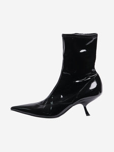 Sergio Rossi Black patent ankle boots - size EU 37.5