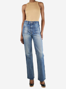 Celine Blue high-rise flare jeans - size UK 8