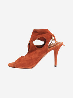 Brown suede lace up heels - size EU 39 (UK 6) Heels Aquazzura 