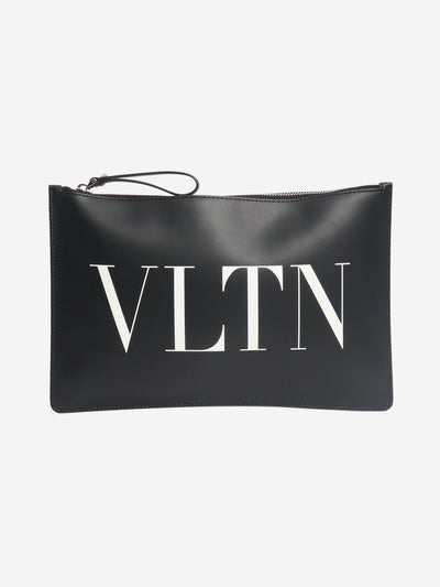 Black VLTN leather zipped pouch Wallets, Purses & Small Leather Goods Valentino 