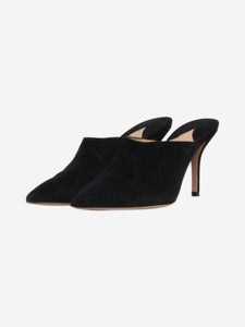 Paul Andrew Black suede pointed-toe mules - size EU 37