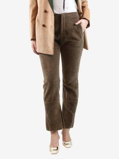 Brown split hem corduroy trouser - size UK 8 Trousers Brunello Cucinelli 