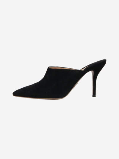 Black suede pointed-toe mules - size EU 37 Heels Paul Andrew 