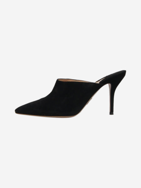 Black suede pointed-toe mules - size EU 37 product image