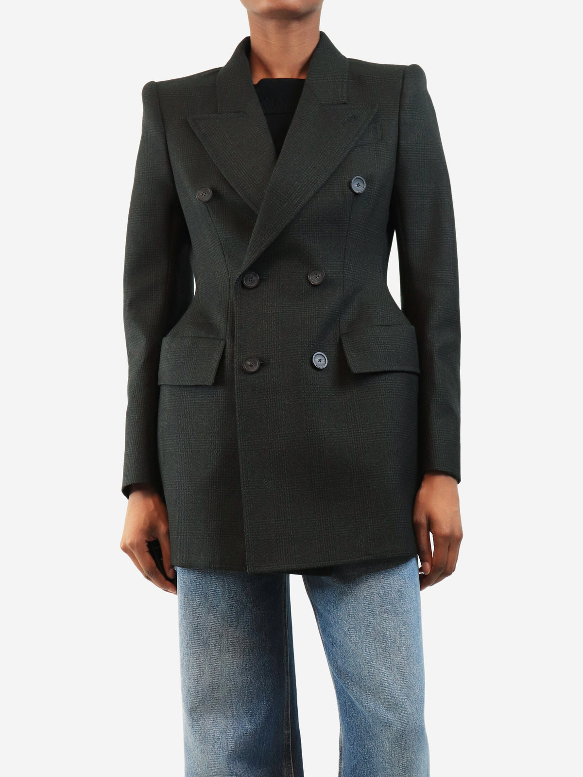 Grey double-breasted blazer - size UK 8 Coats & Jackets Balenciaga 