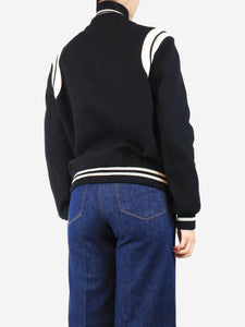 Saint Laurent Black Teddy bomber jacket - size UK 10