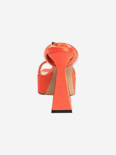 Coral Devon satin platform sandals - size EU 36 Shoes Mach & Mach 