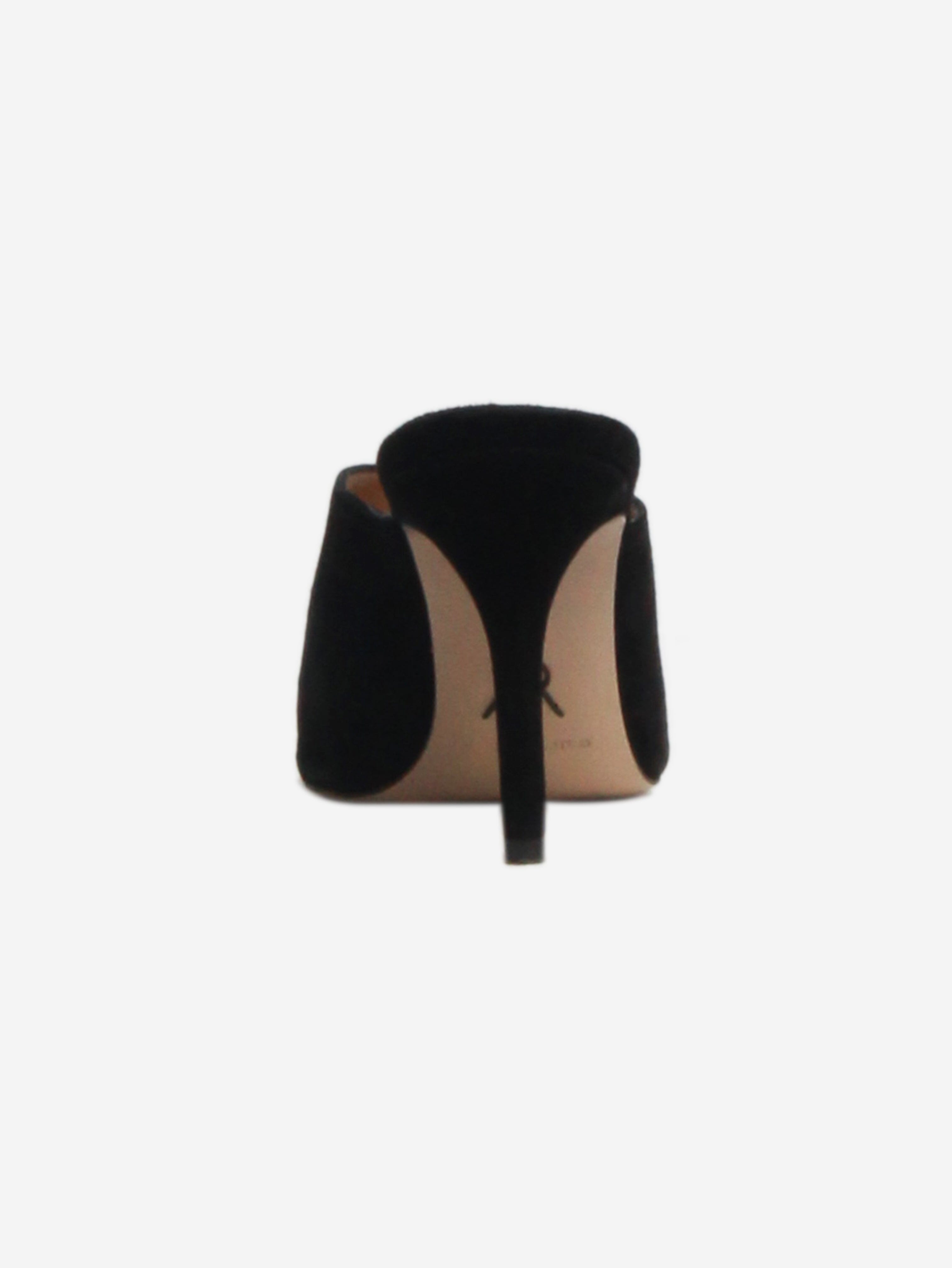Black suede pointed-toe mules - size EU 37 Heels Paul Andrew 