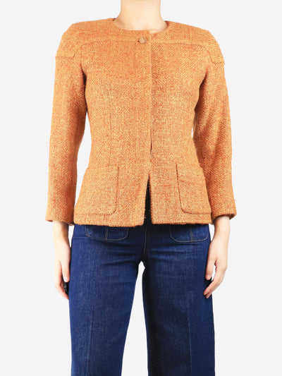 Tan tweed jacket - size UK 10 Coats & Jackets Chanel 
