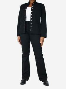 Emporio Sirenuse Black buttoned jacket - size UK 16