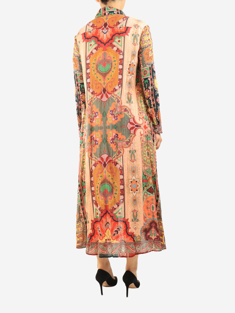 Multicolour printed button down dress - size UK 10 Dresses Etro 
