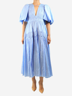 Blue puff-sleeved dress - size UK 14 Dresses Aje 