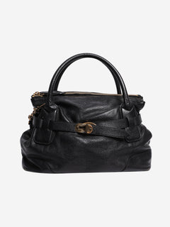Black grained calfskin Larsen bowling bag Shoulder bags Burberry 