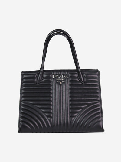 Black leather Diagramme top handle bag Top Handle Bags Prada 