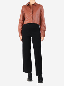 Nanushka Black high waist stretch trousers - size S