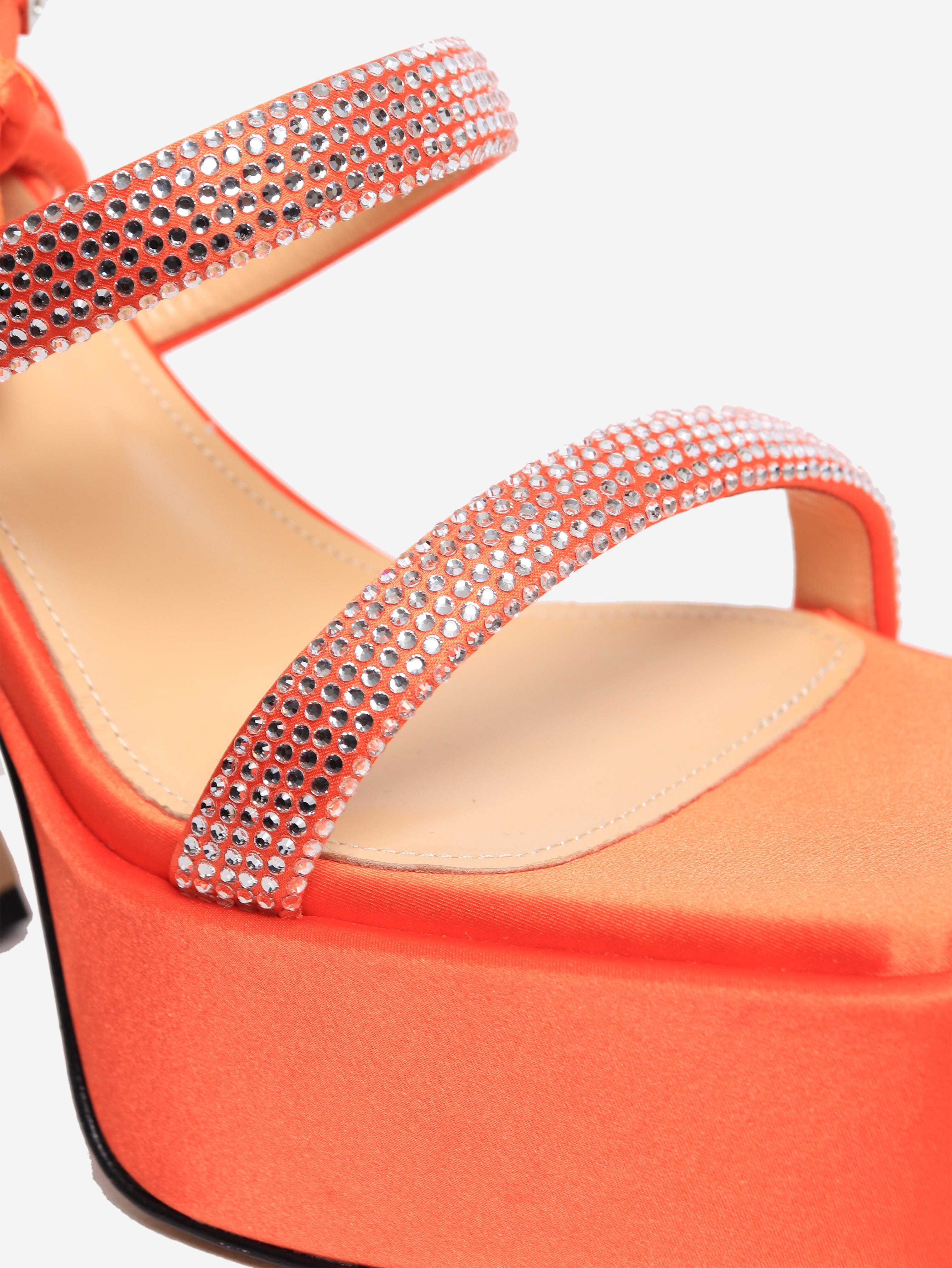 Coral Devon satin platform sandals - size EU 36 Shoes Mach & Mach 