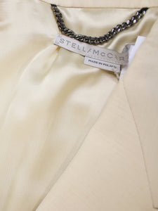 Stella McCartney Cream linen-blend blazer and trousers set - size UK 14