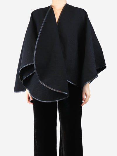 Black wool cape - One size Coats & Jackets Valentino 
