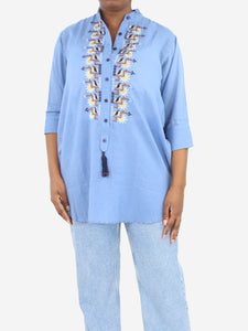 Aboydbazaar Blue embroidered tunic - One size