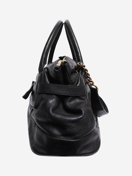Black grained calfskin Larsen bowling bag alternate image
