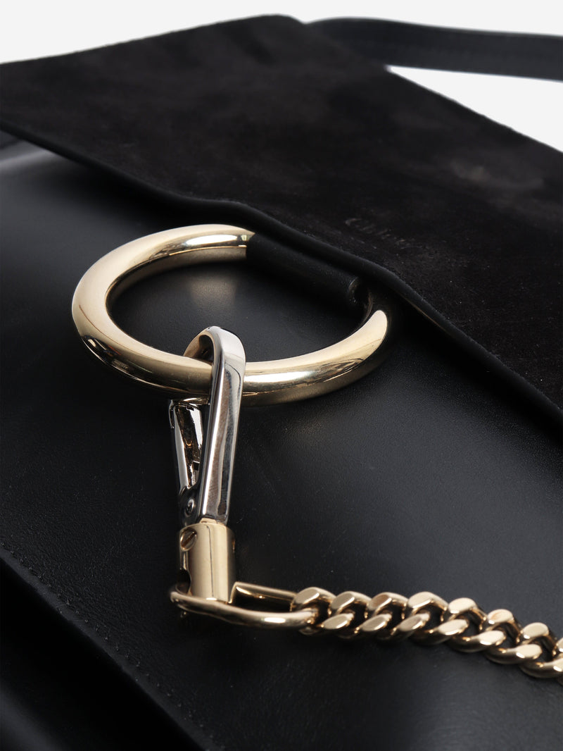 Black Faye suede-leather bag Shoulder bags Chloe 