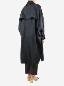 Lost in Me Black nylon trench coat - size UK 8