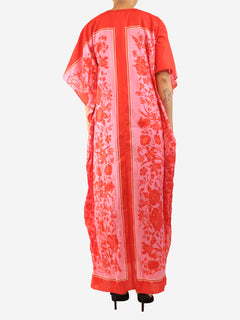 Pink floral kaftan - size UK 16