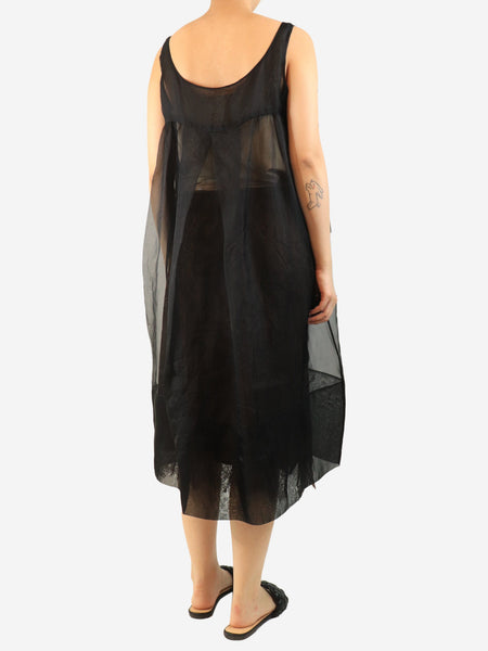Black sleeveless sheer dress - size L alternate image