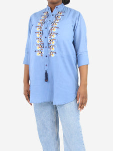 Aboydbazaar Blue embroidered tunic - One size