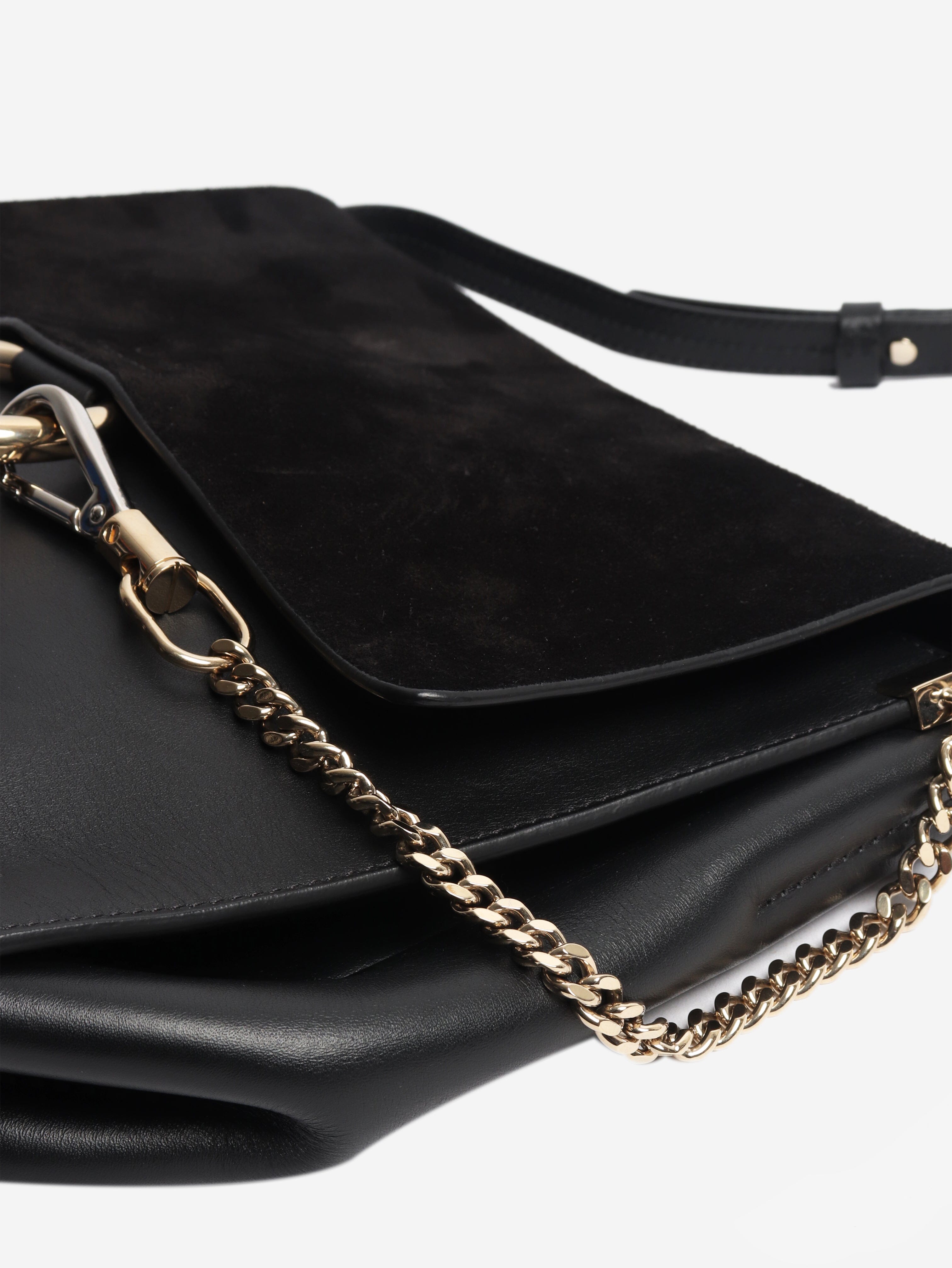 Black Faye suede-leather bag Shoulder bags Chloe 