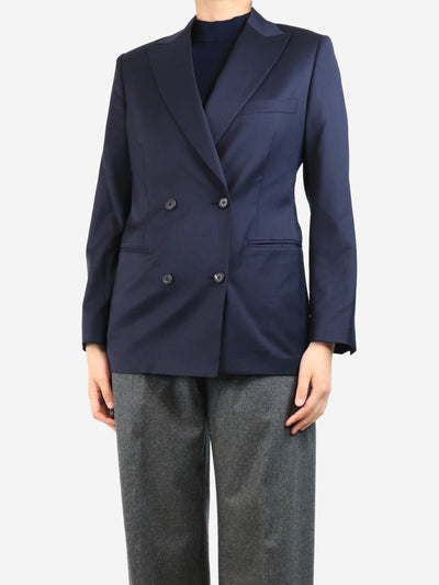 Navy blue double-breasted wool jacket - size UK 12 Coats & Jackets The Gigi 