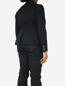 Emporio Sirenuse Black buttoned jacket - size UK 16