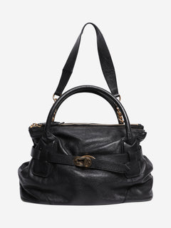 Black grained calfskin Larsen bowling bag Shoulder bags Burberry 