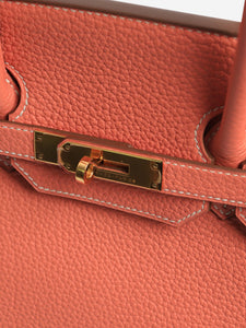 Hermes Crevette 2013 Birkin 35 Crevette in Clemence leather
