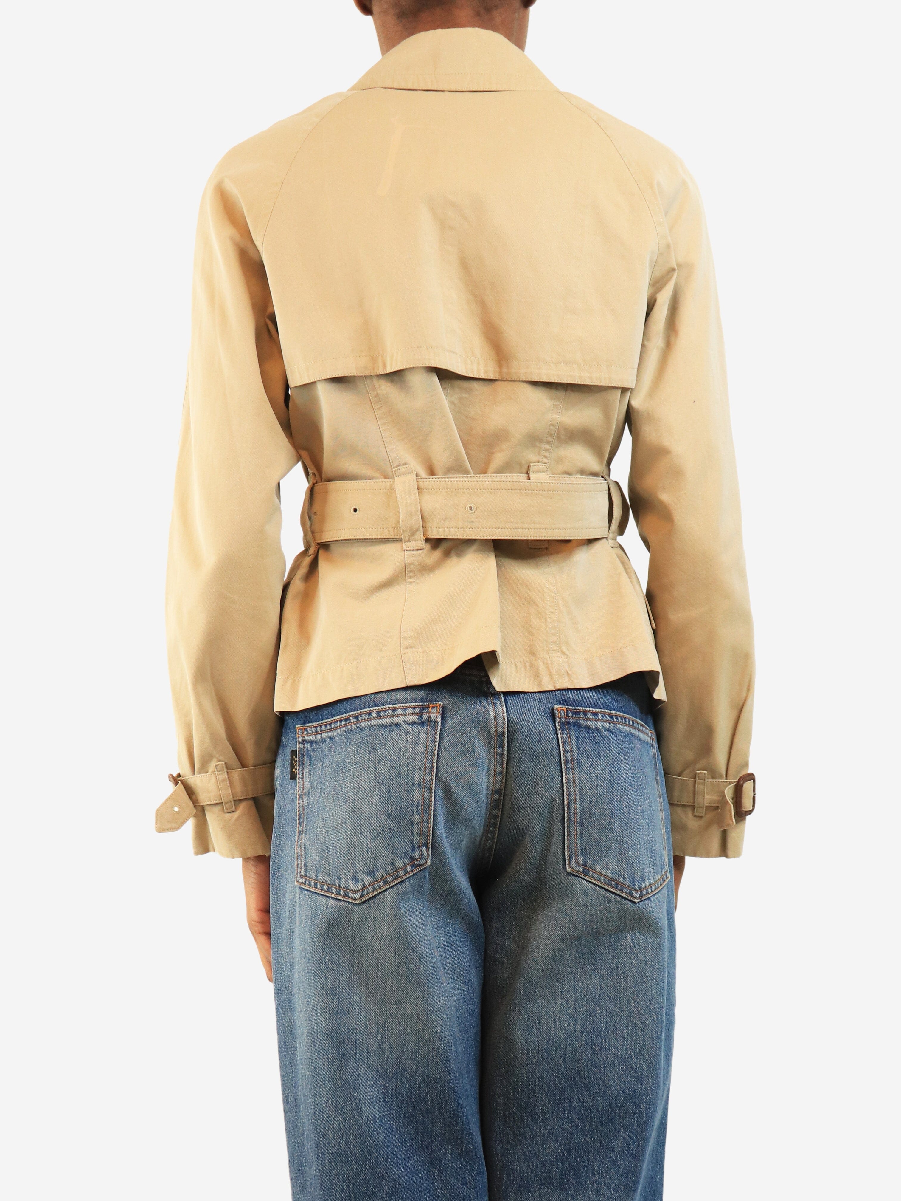Neutral cropped belted jacket - size XS Coats & Jackets Burberry 