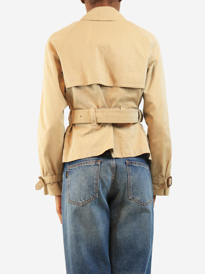 Neutral cropped belted jacket - size XS Coats & Jackets Burberry 