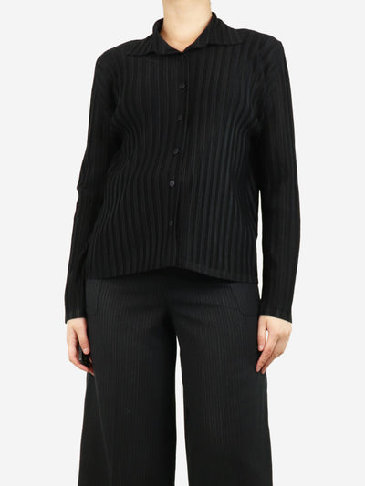 Pleats Please Black pleated shirt - size UK 10 Tops Pleats Please 