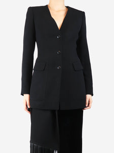 Hermes Black long blazer - size UK 8