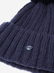 Goldbergh Goldbergh Navy blue Pom-Pom beanie - size