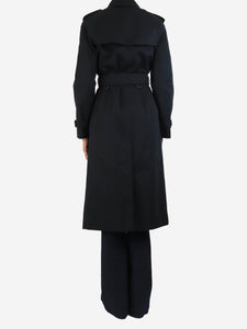 Burberry Black double-breasted trench coat - size UK 4