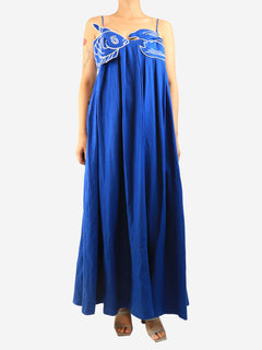 Blue fish-top maxi dress - size M Dresses Farm Rio 