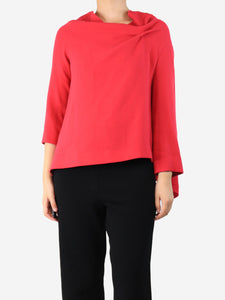 Roland Mouret Pink crepe blouse - size UK 10