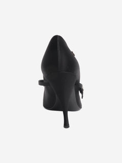 Black satin embellished pumps - size EU 37.5 Heels Chanel 