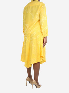 Stella McCartney Yellow chain shirt and skirt set - size UK 14