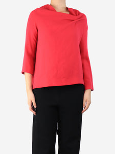 Roland Mouret Pink crepe blouse - size UK 10