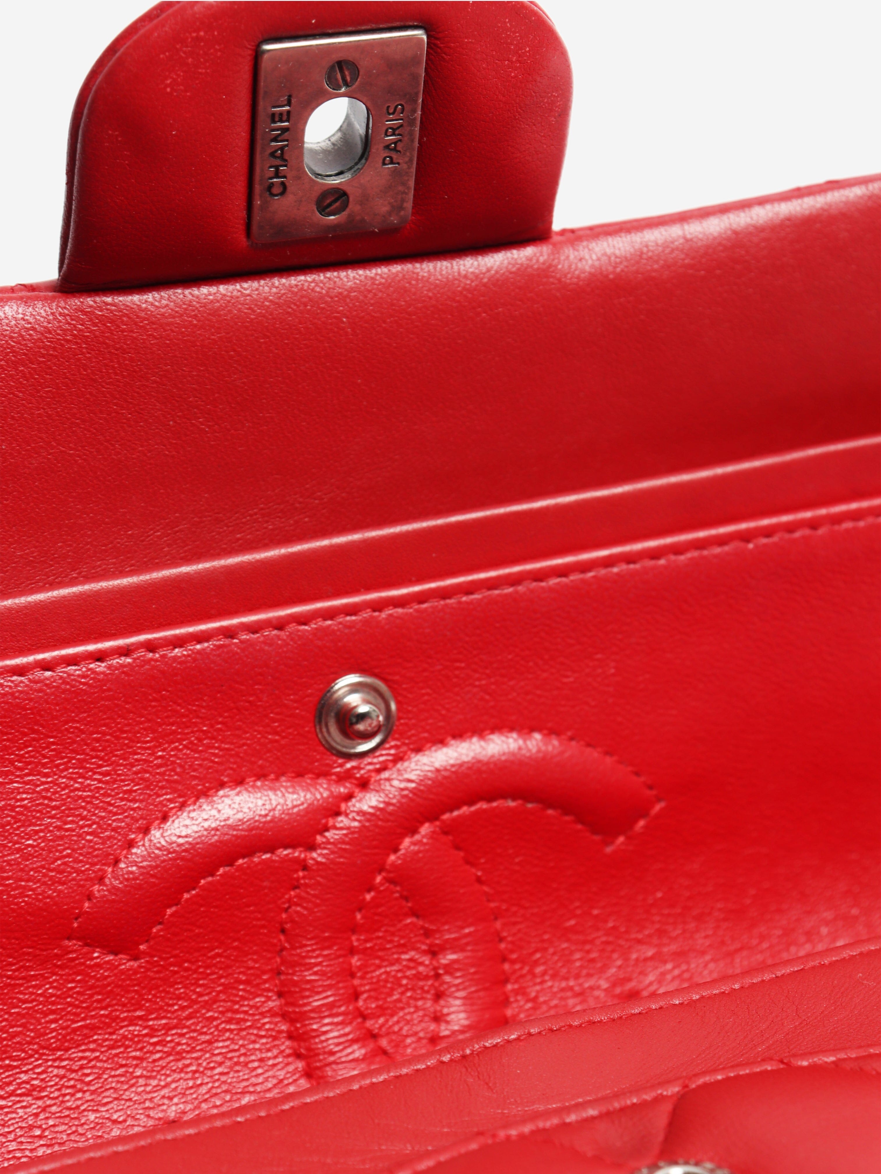Red 2014 classic double flap bag Shoulder bags Chanel 